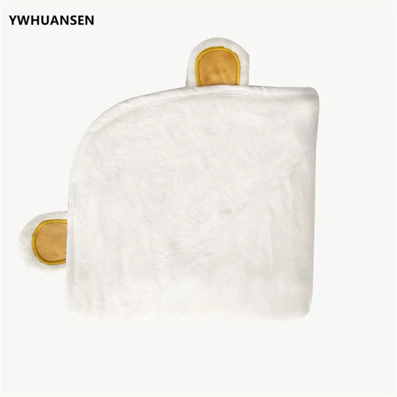 90*90cm Autumn Winter Baby Towel With A Hood Bamboo Fiber Kids' Bath Towel Cute Ear Infant Wrap Blanket Newborn Stuff
