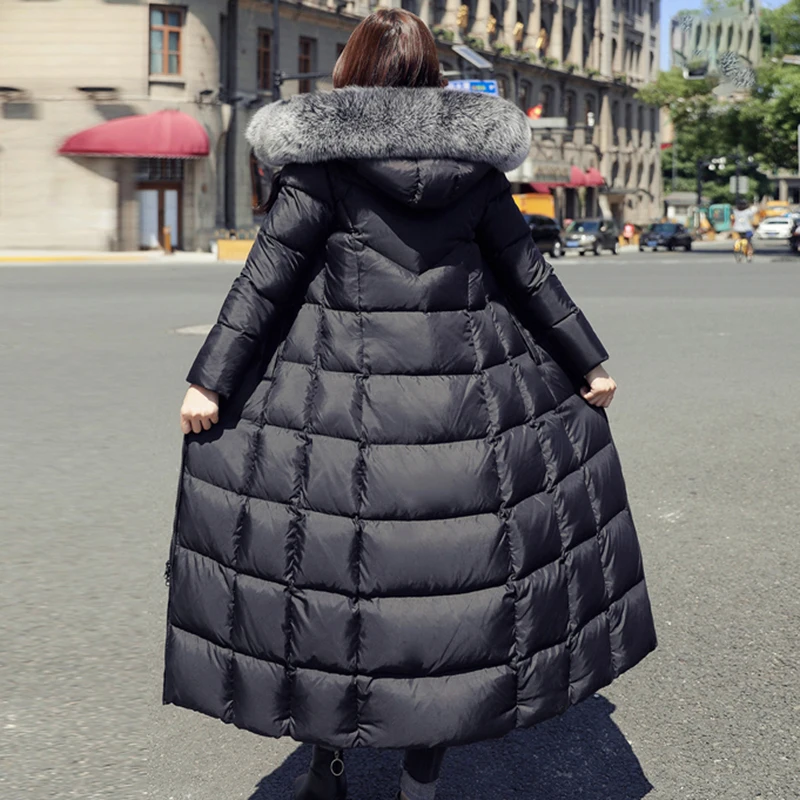 Winter Duck Down Coats High Quality Coat 2018 Female Long Winter jacket Women Thicken Warm Down Parkas Coat Fur Collar Outerwear
