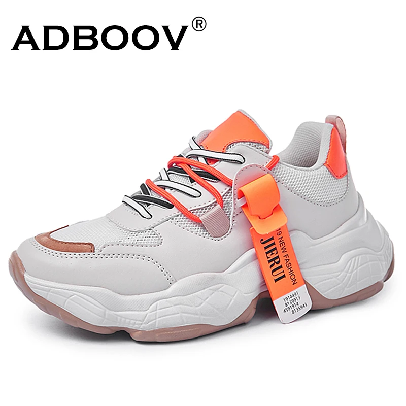 Женские кроссовки на платформе ADBOOV дышащие толстой подошве Chaussures Femme Zapatos De Mujer