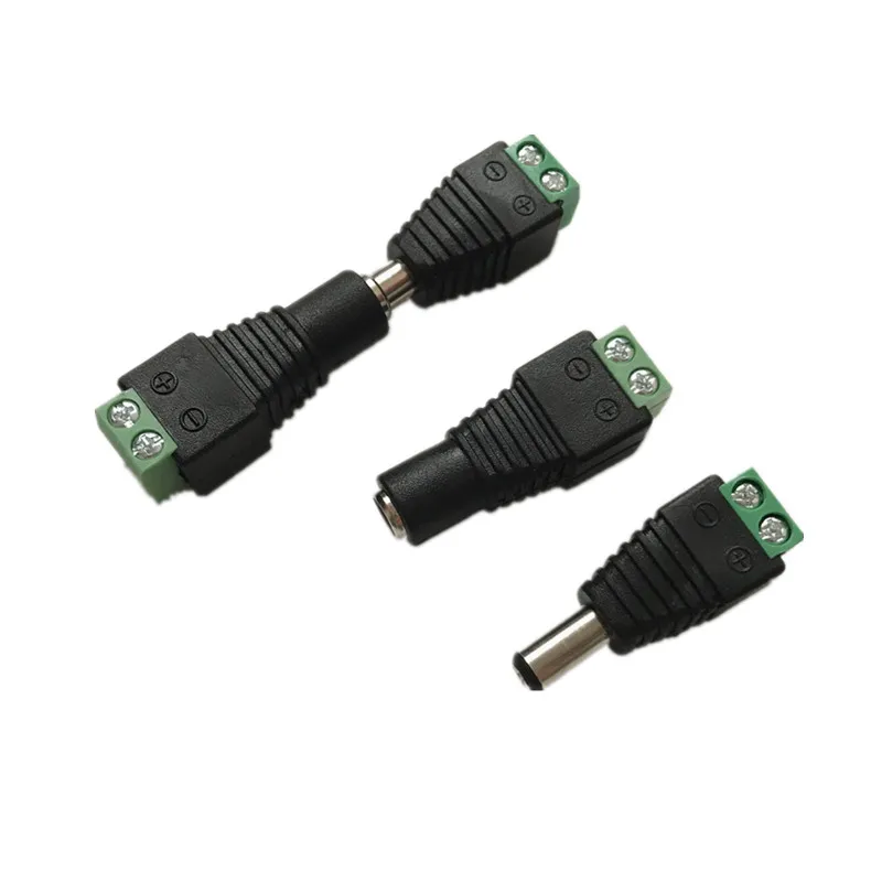 -10-Pcs-CCTV-Cameras-2-1mm-x-5-5mm-Female-Male-DC-Power-Plug-Adapter