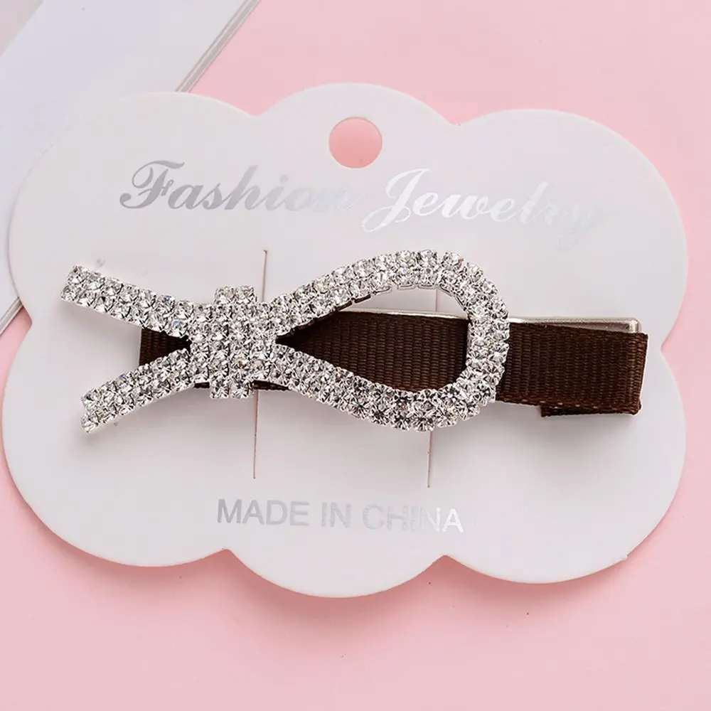 New Korean Women Rhinestone Hair Clip Bling Crystal Bobby Pin Handmade Hairpin Girls Hair Accessories Barrette 4