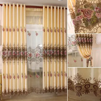 

Cheap Price European Curtains Embroidered Luxury Curtains for Living Room