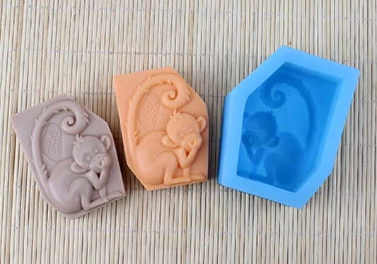 Новый продукт! 1 шт покрытый рот обезьяны (R1847) Силиконовые ручной работы мыло