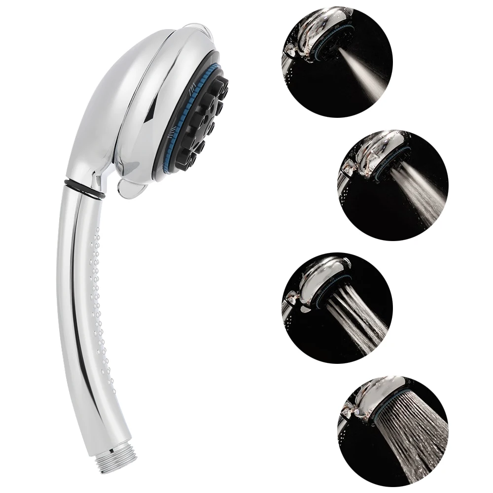 1PC 7 Modes Chrome Water Saving Pressure Hand Held Shower Head Sprayer