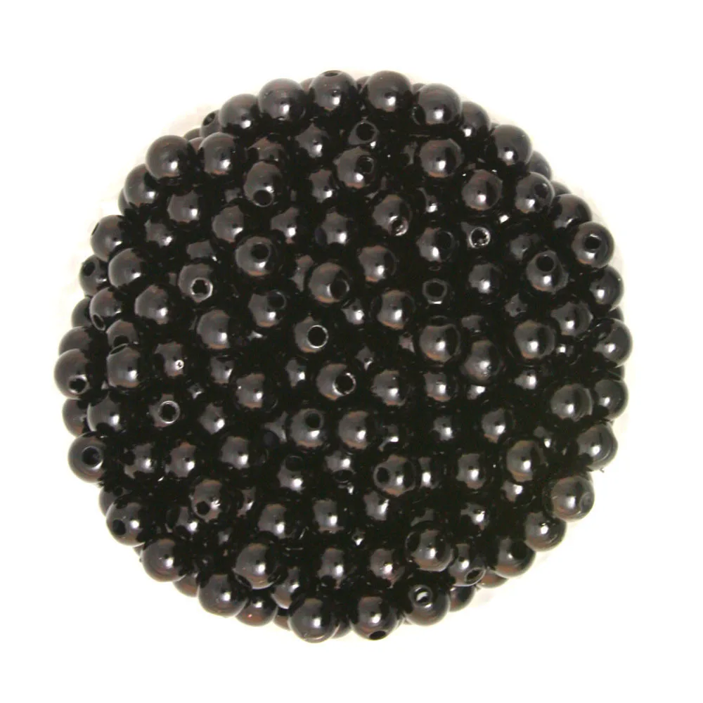 

Round 1000pcs 200pcs 50pcs Black Color 6mm 4mm 8mm Imitation Pearl Plastic Beads Wholesale for Jewelry Making CN-BSG01-02BK