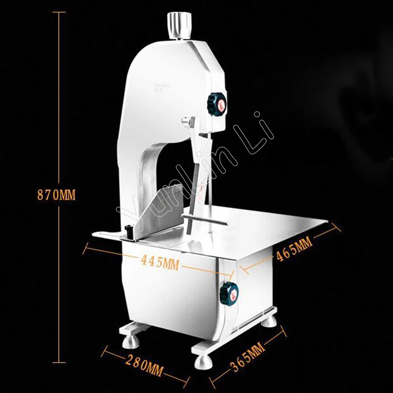 Commercial Bone Cutting Machine Frozen Meat Cutter 220V 750W Bone