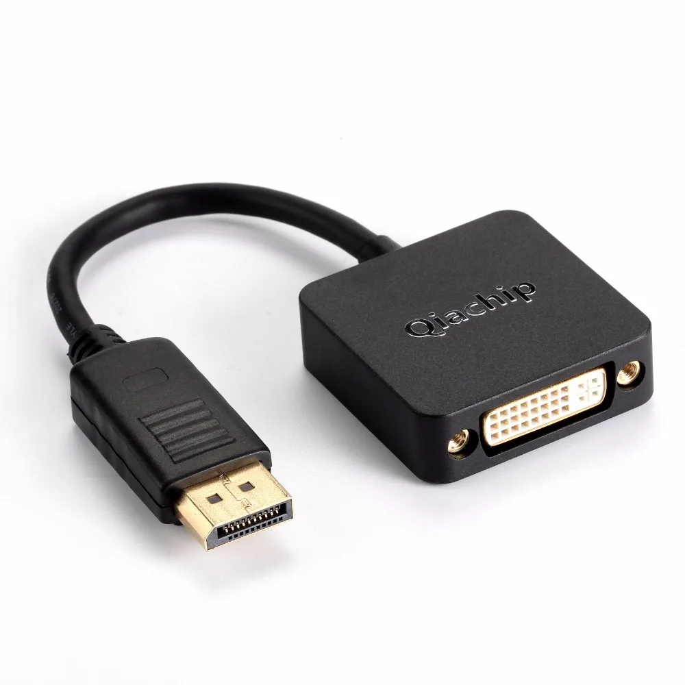 QIACHIP DP To DVI Male To Female Adapter Cable 4K Video Capable to