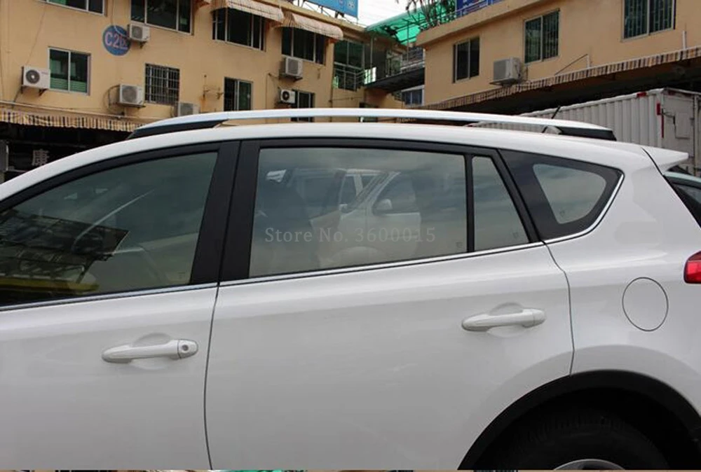 لتويوتا Rav4 Rav 4 2014 2015 2016 2017 الألومنيوم الشظية الجانب القضبان حامل سقفي حامل الحقائب اكسسوارات السيارات 2 قطعة