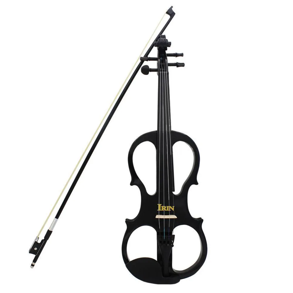 

IRIN Black 4/4 Wood Maple Electric Violin Fiddle with Ebony Fittings Cable Headphone Case with Violin Accessories