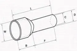 1000 шт./пакет E10-12 E10-18 трубки изолированных клемм 10.0mm2 квадратные изолированные шнура оконечный провода наконечники