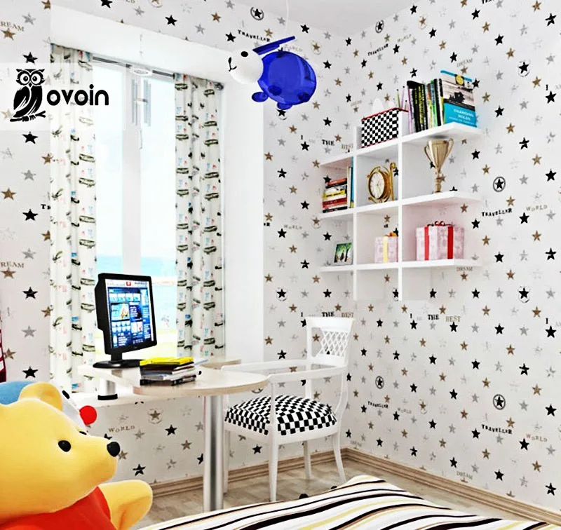 Cartoon England Design Kinder Schlafzimmer Tapete Moderne Non Woven Stern Muster Tapezieren Fur Jungen Und Madchen Zimmer Wandbekleidung Paper Newspaper Paper Backed Vinyl Wallpaperpaper Freshener Aliexpress