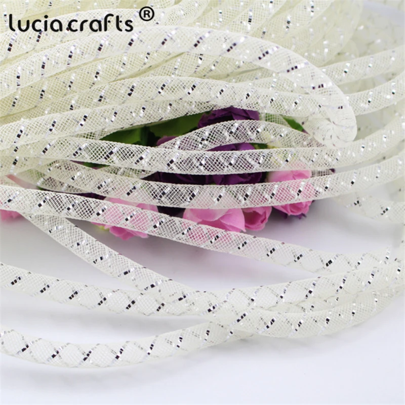 Lucia ремесла 8 мм приблизительно 25 ярдов/рулон нейлоновая сетка пояса ручной работы Цветочные материалы для украшения CM0403
