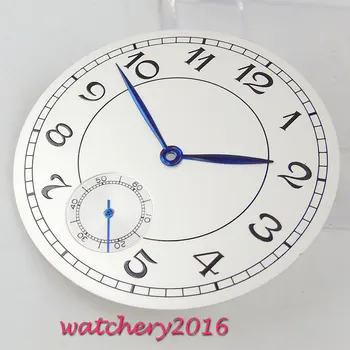 

38.9mm white dial blue hands fit 6498 st movement Watch dial + hands