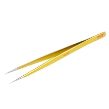 Высокоточный промышленный пинцет антистатический антикислотный некоррозионный 302 из нержавеющей стали золотой Пинцет профессиональные инструменты