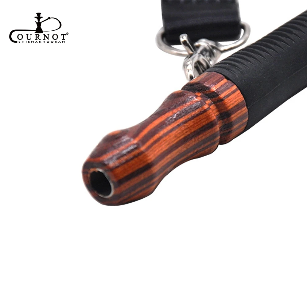 

COURNOT Hang Rope Strap Style Wooden Grain Acrylic Hookah Shisha Mouthpieces Mouth Tips For Sheesha Chicha Narguile Hose Tube