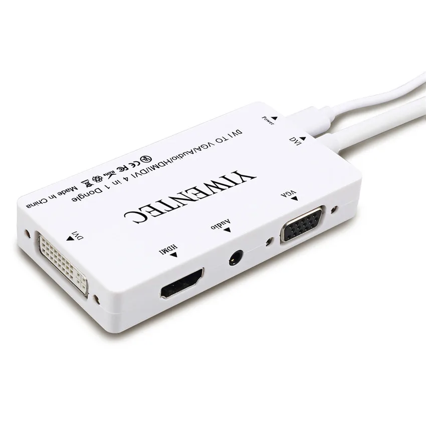 DVI папа к HDMI 4K VGA Аудио Женский конвертер кабель 4 в 1 многопортовый адаптер для HDTV