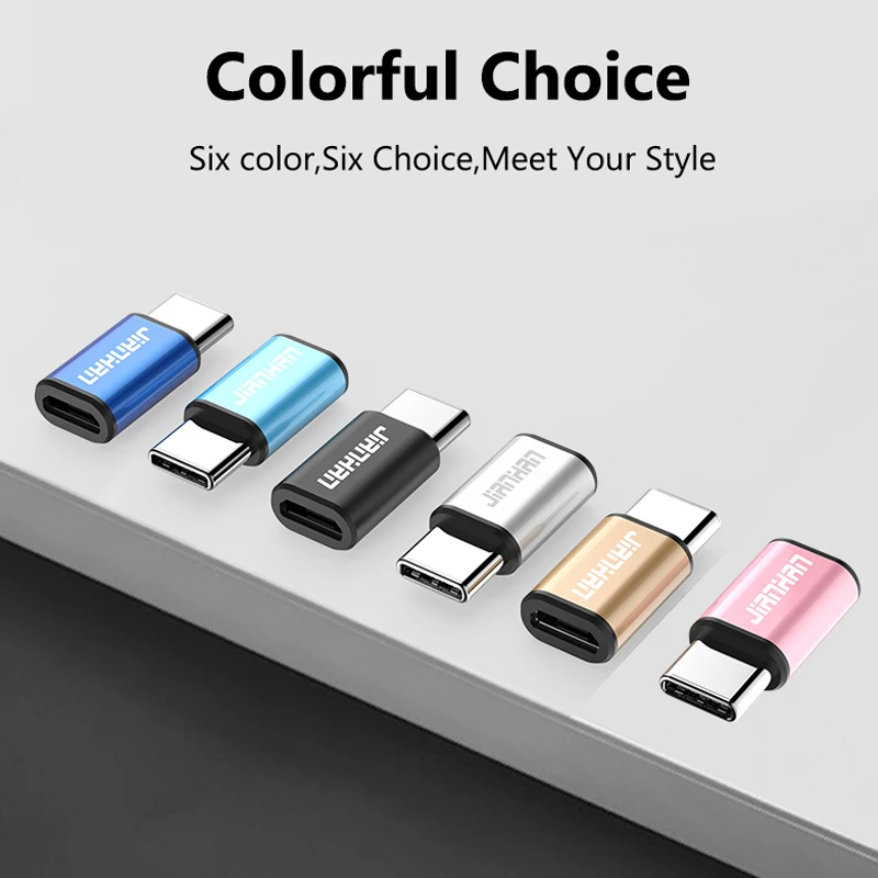 Переходник JianHan USB Type C адаптер Micro в зарядный для Huawei P10 LG G6 G5 Xiaomi 4C OnePlus 3T Lumia 950|adapter