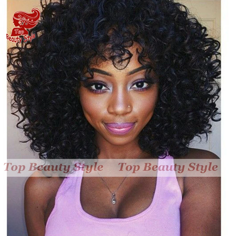 

Kinky Curly Hair Synthetic Wig Black Color Afro Kinky Lace Front Wig Heat Resistant Fiber Synthetic Lace Front Wigs For Women