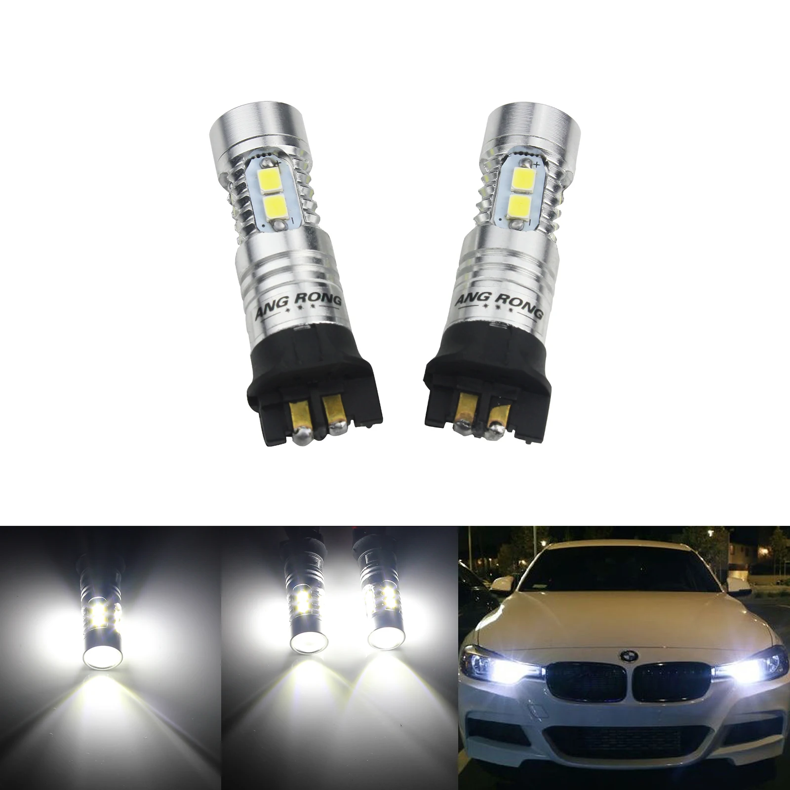 ANGRONG 2x Canbus PW24W PWY24W светодиодный светильник SMD для BMW 3 серии F30 F31 F34 Audi A3 A4 A5 Q3 Ford Fusion VW