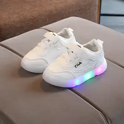 2019 Новая модная детская обувь с подсветкой с легким детская повседневная обувь светящиеся, Сияющие кроссовки детские для маленьких