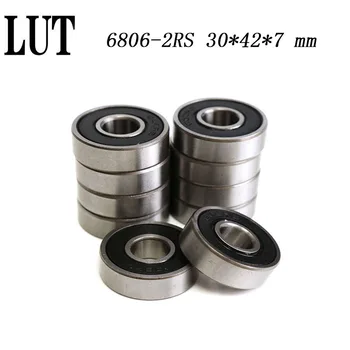 

5PCS High quality ABEC-5 6806 2RS 6806RS 6806-2RS 6806 RS 30x42x7 mm Thin Wall double Rubber seal Deep Groove Ball Bearing