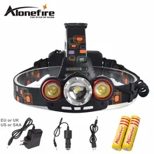 AloneFire HP93 Масштабируемые светодиодные фары xml t6 Фара T6 led+ LTS 6000Lm led Перезаряжаемые 18650 Фара Фонарь