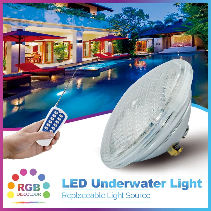 

Par56 swimming pool light LED IP68 underwater 36W70W free shipping ACDC 12V volt RGB color change Remote replace 300w Halogen