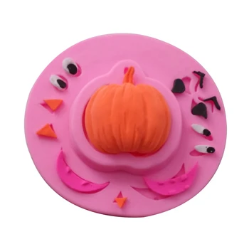 

Free Shipping Cute Halloween Pumpkin Cooking Tools Fondant Baking Diy Cake Sugar Chcolate Shaped Silicone Craft Tray Candy Mold
