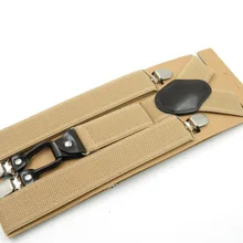 Подтяжки бренд для взрослых мужчин 3,5*125 см эластичный регулируемый 4 зажим кожаный ремень монохромный y-ремень