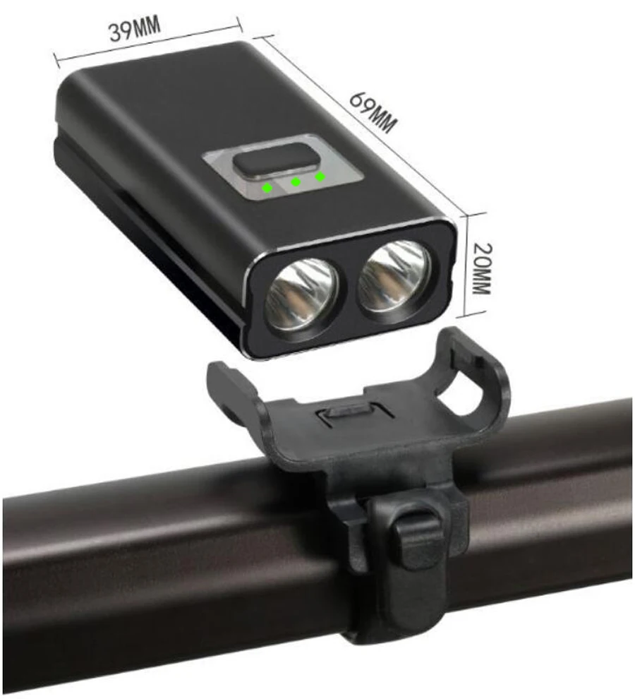 Perfect BATFOX Bicycle Light  2*T6 LED bike front light usb rechargeable bicycle 6 model waterproof cycling lights led bike Accessory 5