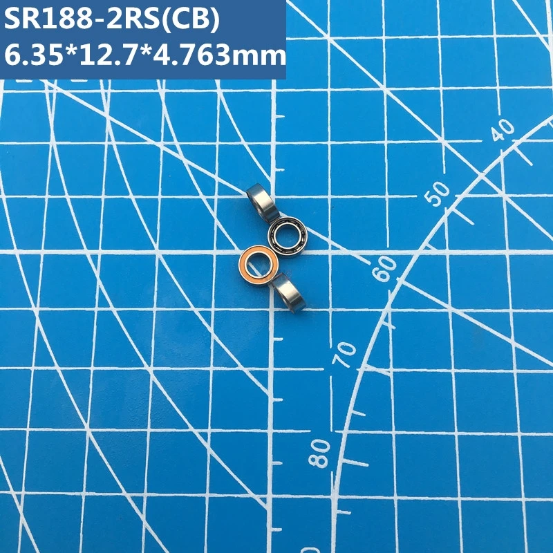 

Гибридный Керамический шарикоподшипник из нержавеющей стали SR188 2RS CB для рыбалки, 2 шт., ABEC-7, SR188-2RS (6,35*12,7*4,763 мм)