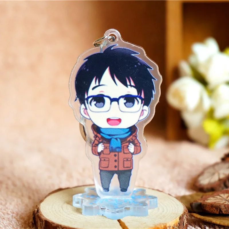 1 шт., 6 см, аниме, брелок, YURI ON ICE, плисецкий, Victor Nikiforov, кацуки, Yuri, брелоки, Portachiavi, Charn, брелок, стоящая пластина - Цвет: 8