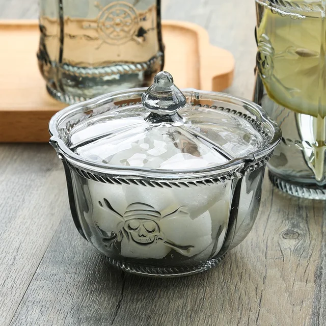 양각 무연 유리 슈가 탱크: 주방과 식탁의 세련미와 실용성