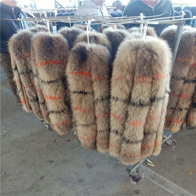 

Collar Real Raccoon Fur Scarf 100% Natural Raccoon Fur Winter 60CM-90CM Fashion Coat Sweater Scarves Collar Neck Cap With