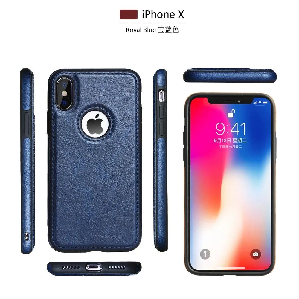 Прошитый Тонкий чехол из искусственной кожи для iphone 11Pro Max XR X XS MAX, кожаный Ультратонкий чехол для телефона s для 6 6s 7 8 plus, защитный чехол