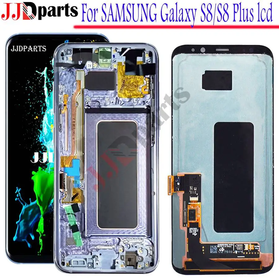 

For SAMSUNG S8 lcd Display S8 Plus G950F G950U G950W8 G955F G955W LCD Touch Screen Red Pixel+Frame Digitizer Assembly Replace
