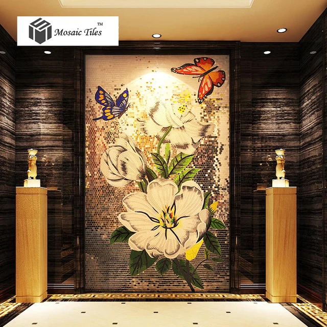 Bisazza mosaïques fleur photo mur dosseret de carreaux de mosaïque art pour la cuisine maison déco.jpg 640x640.jpg
