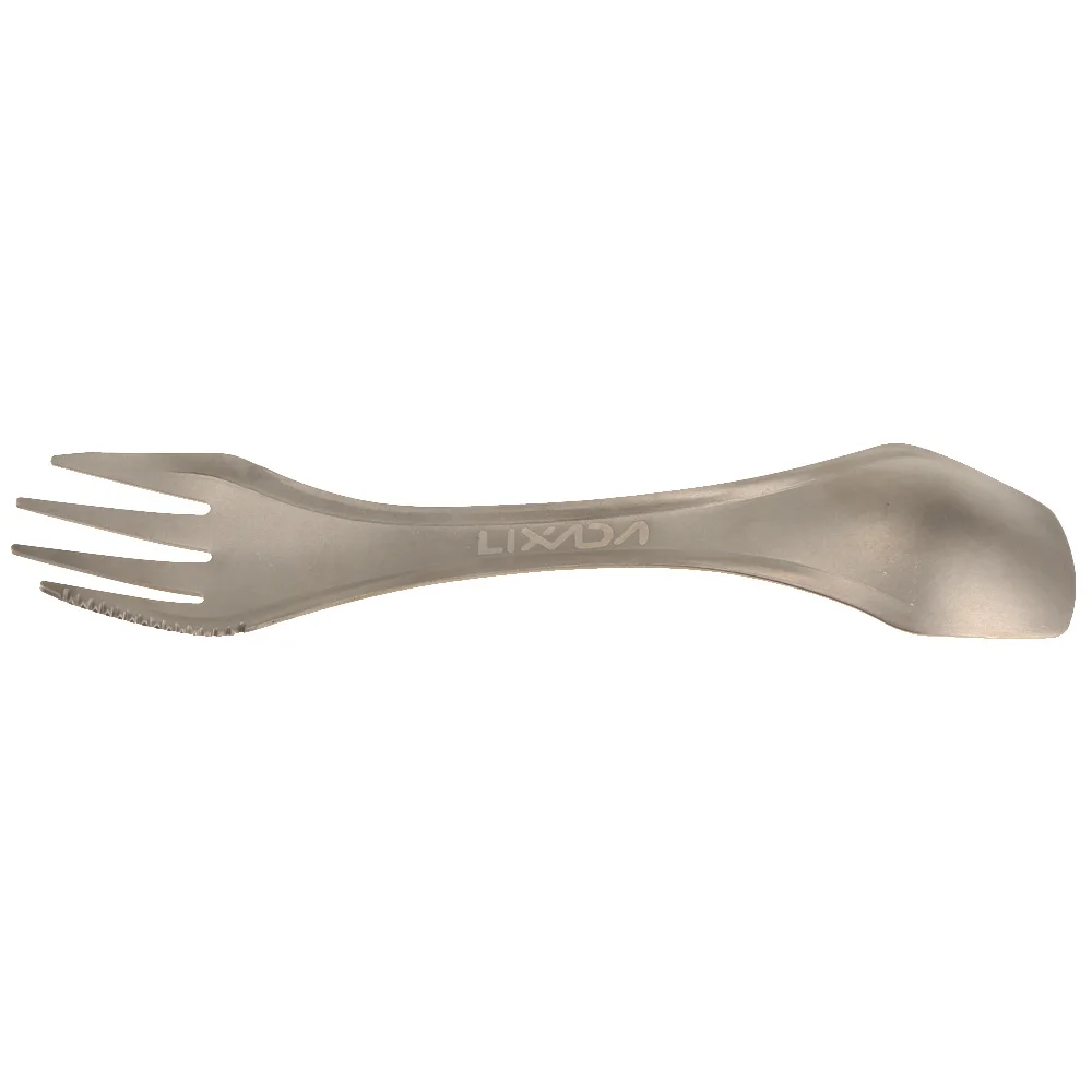 Titanium Fork Spoon Set camping cutlery portable tableware portable cutlery titanium tableware 17cm Tea Coffee Spoons Cutlery Camping Spoon Fork Outdoor Tableware Hiking Picnic Travel Utensils