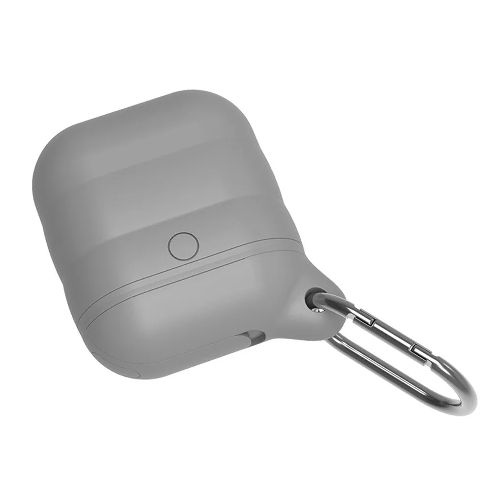 ТПУ Силиконовые Bluetooth беспроводные наушники чехол для AirPods защитный чехол Аксессуары для кожи для Apple Air Pods зарядная коробка Z702 - Цвет: Gray