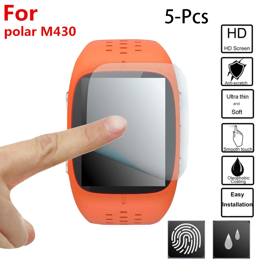 Защитная пленка из ТПУ для смарт-часов Polar M430 5 шт. | Дом и сад
