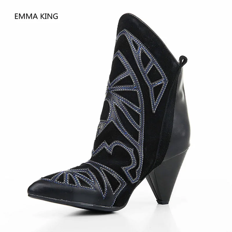Chaussures Pointu Talons As In Couture Dame Picture Sur Partie Femme Shown Bottes Concepteur D'hiver Cheville Rue Slip Spike Court Bout De Mode Femmes 29IHED