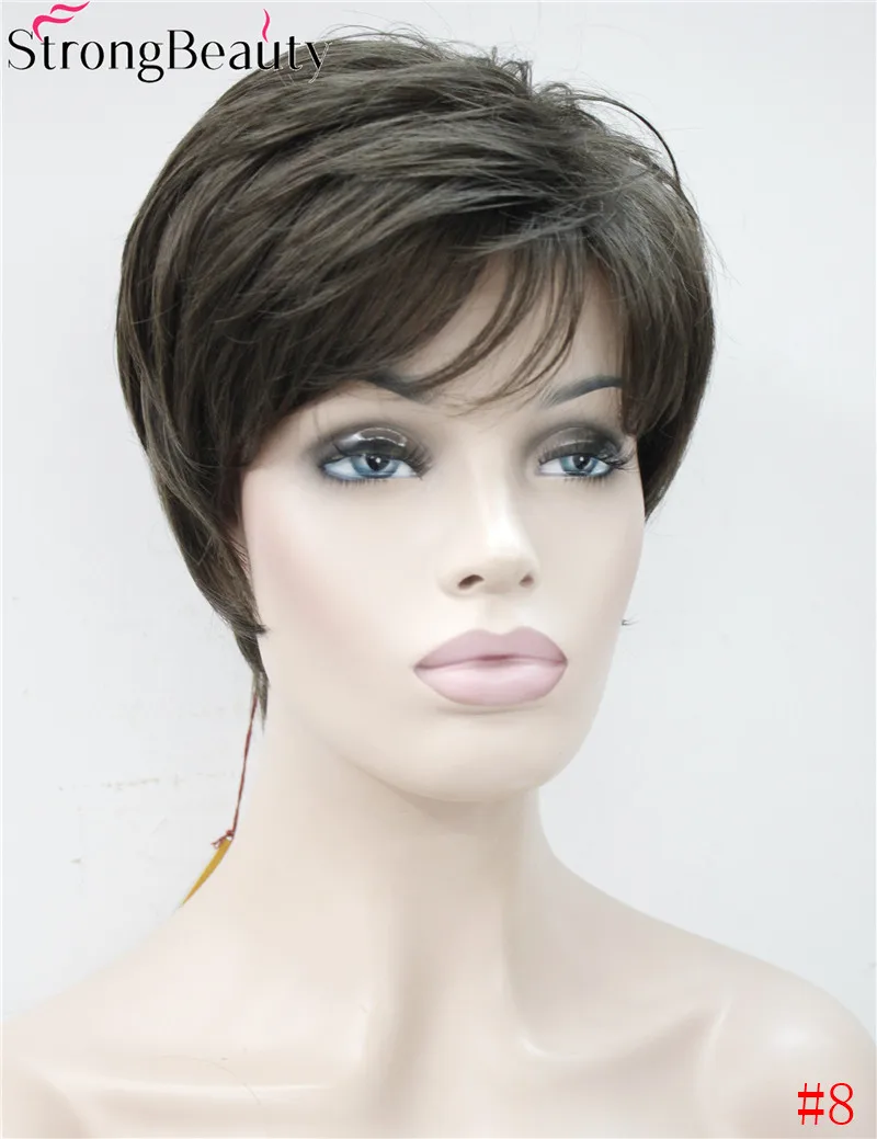 Сильные красивые синтетические Короткие парики с волнистыми волосами 12 цветов женские волосы натуральный парик