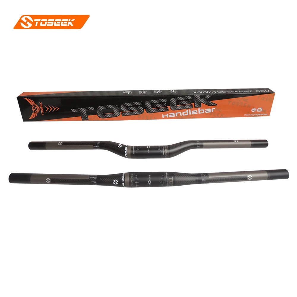 Toseek Углеродный руль mtb 31. 8*600/620/640/660/680/700/720/740/760 мм Труба из углеродистого волокна 3K