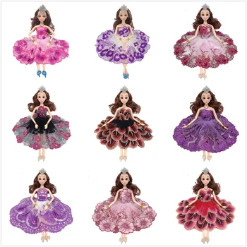 

NK Randomly 3 Set Princess Dresses Noble Party Gown For Barbie Doll Fashion Design Outfit Best Gift For Girl' Doll