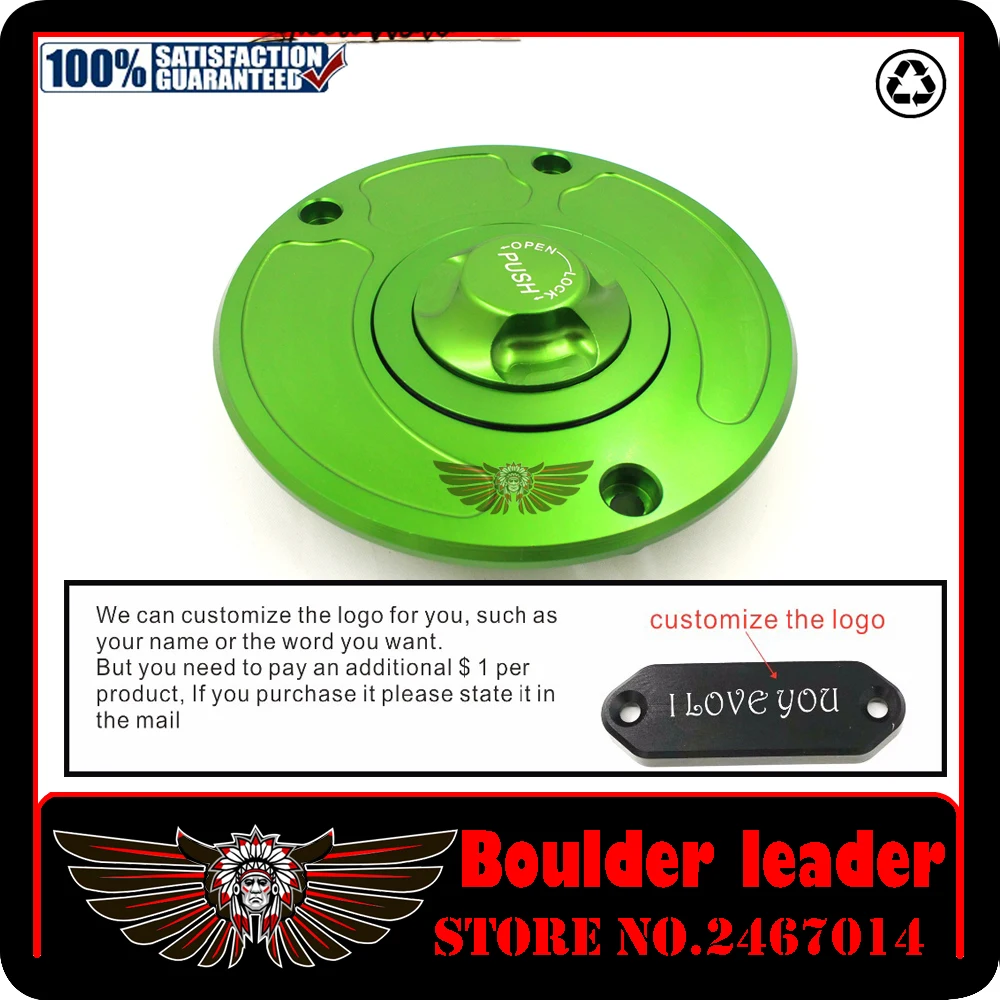 CNC Aluminum Motorcycle Fuel Gas Tank cap Cover For Kawasaki Ninja 650