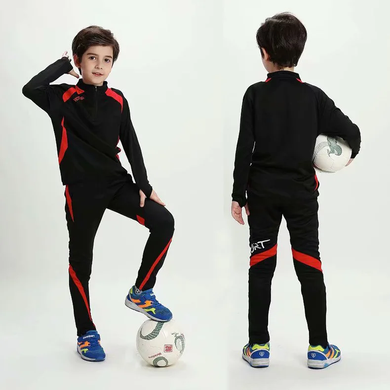 Футбольный тренировочный костюм, детский мужской спортивный костюм с длинным рукавом, студенческий профессиональный футбольный костюм, детская форма, Футбольная майка