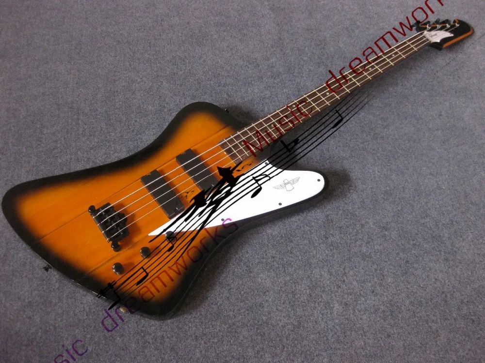  Китай firehawk ОЕМ-магазин бас-г электрическая гитара оптовая Бесплатная доставка тандерберд цвет может быть изменен