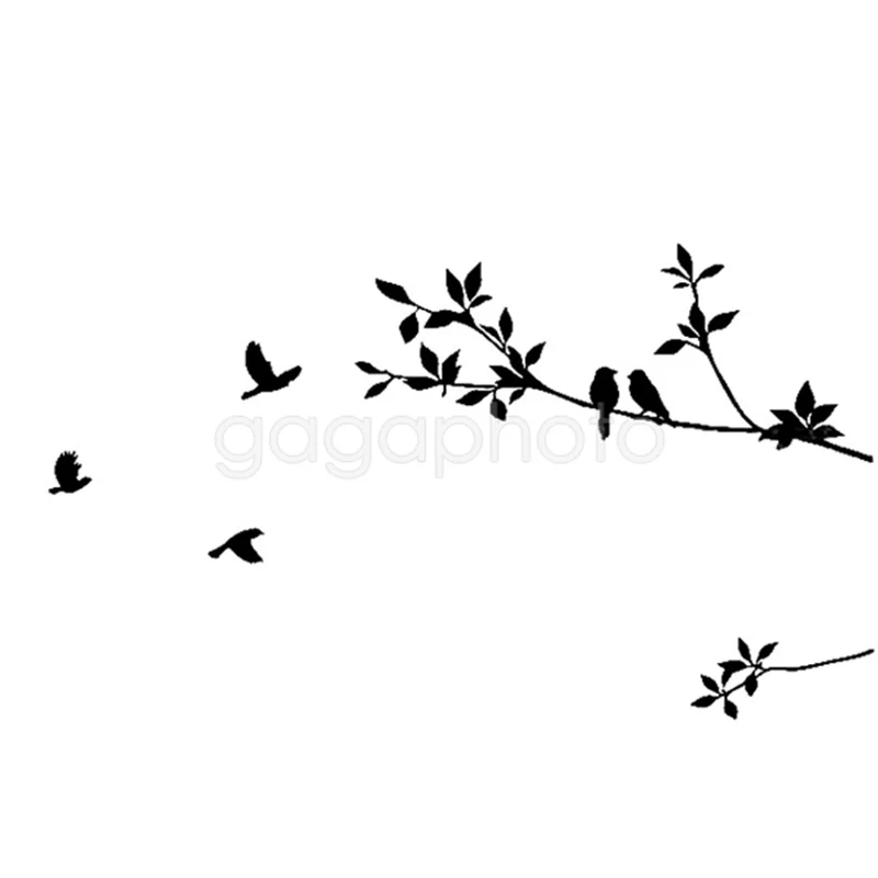 Новый DIY Съемный Настенный декор Книги по искусству наклейка Стикеры Ёлки ветви Товары для птиц черный подарок
