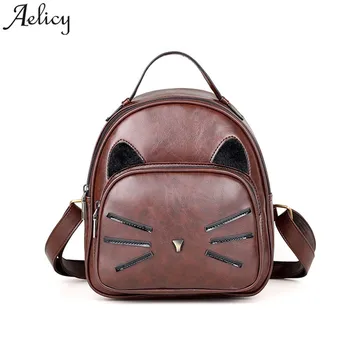 

Aelicy Women Backpack Travel Rucksack Ladies Backpack cute cat girls School Bag mochila feminina drop ship hot sale sac a dos
