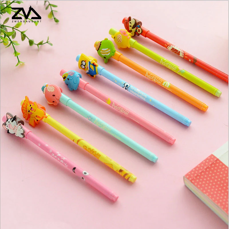 

The new candy color ultra of cartoon animal cartoon silica gel silica gel pen pen students learning supplies special dry office